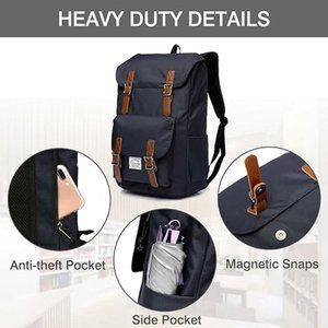 VASCHY Men Backpack Water-resistant Hiking Daypack Travel School Backpack